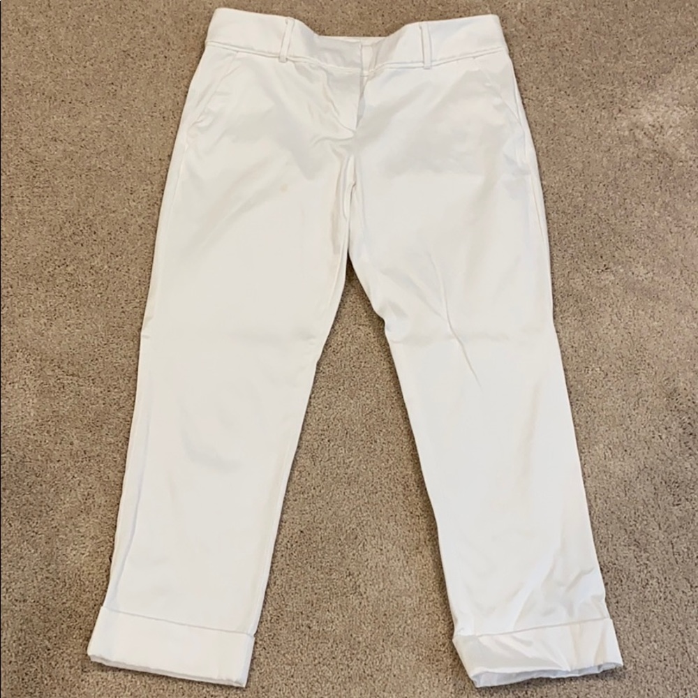 White suit crops, size 6